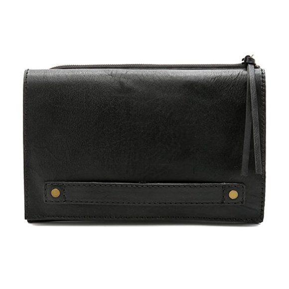 Madewell Handbags - Madewell Duet Snap Clutch, black, EUC